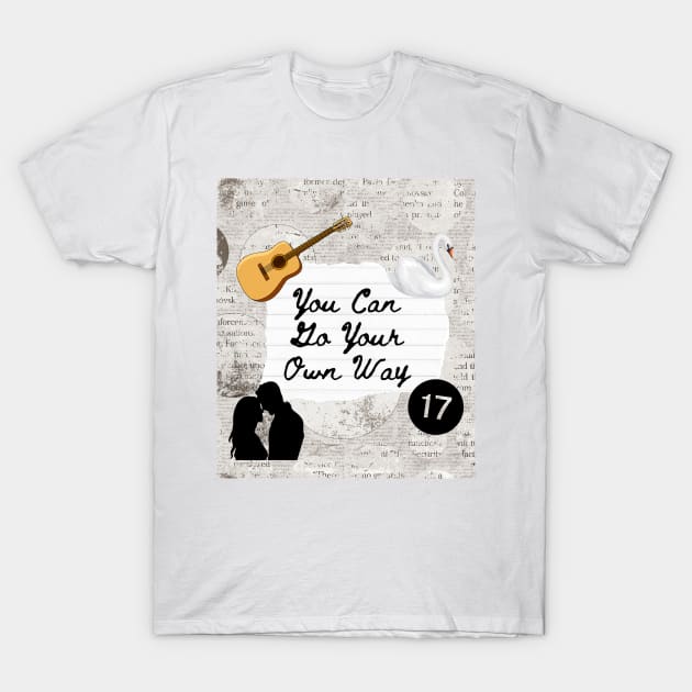 Go Your Own Way Fleetwood Mac Lyric Print T-Shirt by madiwestdal